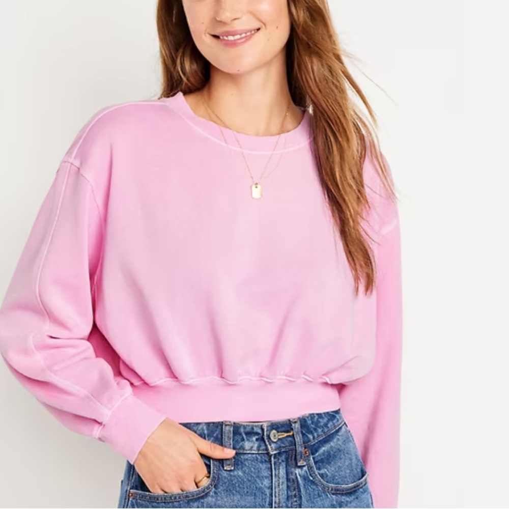 Bright Pink Crewneck Sweatshirt